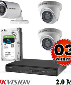 Lắp đặt trọn bộ 3 camera giám sát 2.0M Hikvision